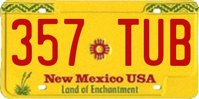 NM license plate 357TUB