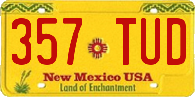 NM license plate 357TUD