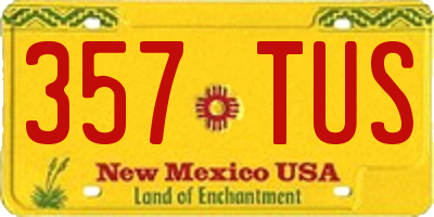 NM license plate 357TUS