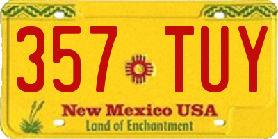 NM license plate 357TUY