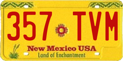 NM license plate 357TVM