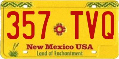 NM license plate 357TVQ