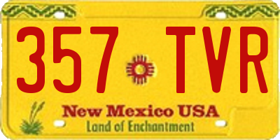 NM license plate 357TVR