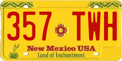 NM license plate 357TWH