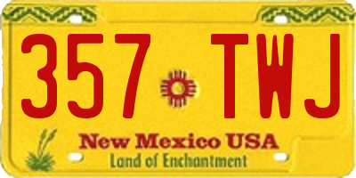 NM license plate 357TWJ