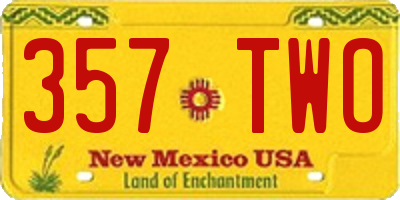 NM license plate 357TWO