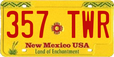 NM license plate 357TWR