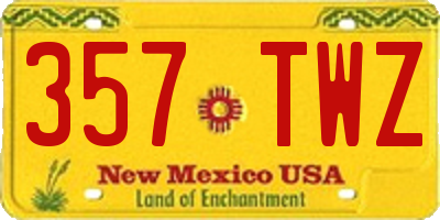 NM license plate 357TWZ