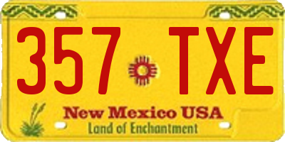 NM license plate 357TXE