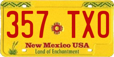 NM license plate 357TXO