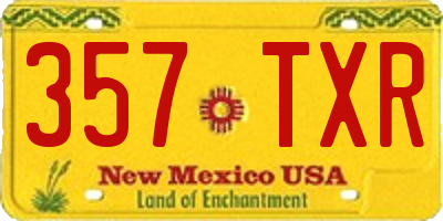 NM license plate 357TXR