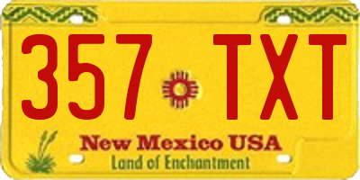 NM license plate 357TXT