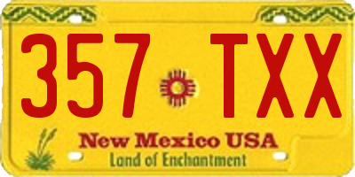 NM license plate 357TXX