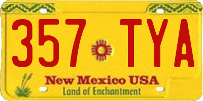 NM license plate 357TYA