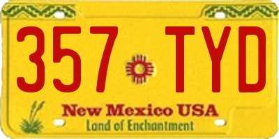 NM license plate 357TYD