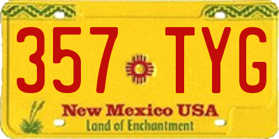 NM license plate 357TYG