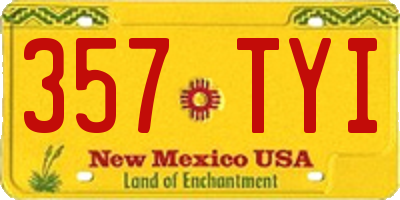 NM license plate 357TYI