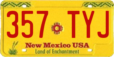 NM license plate 357TYJ