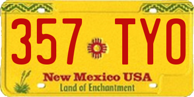 NM license plate 357TYO