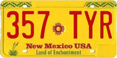NM license plate 357TYR