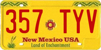 NM license plate 357TYV