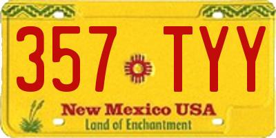 NM license plate 357TYY