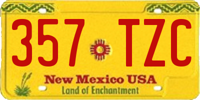 NM license plate 357TZC