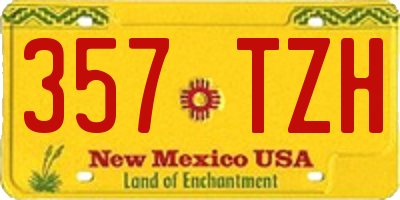NM license plate 357TZH