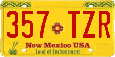 NM license plate 357TZR