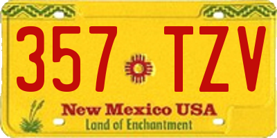 NM license plate 357TZV