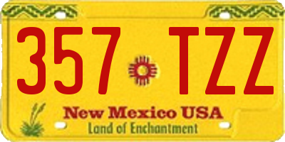 NM license plate 357TZZ