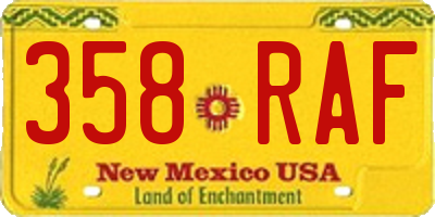 NM license plate 358RAF