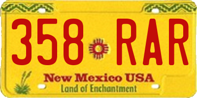 NM license plate 358RAR