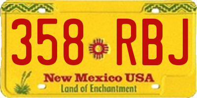 NM license plate 358RBJ