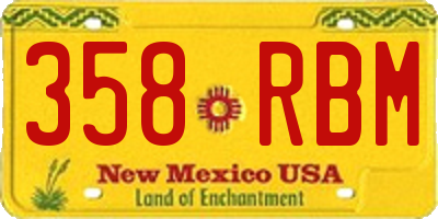 NM license plate 358RBM
