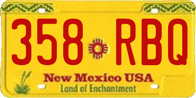 NM license plate 358RBQ