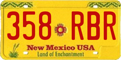 NM license plate 358RBR