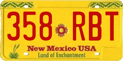 NM license plate 358RBT