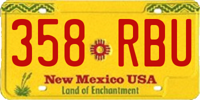NM license plate 358RBU