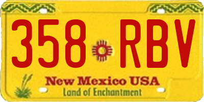NM license plate 358RBV