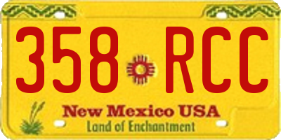NM license plate 358RCC