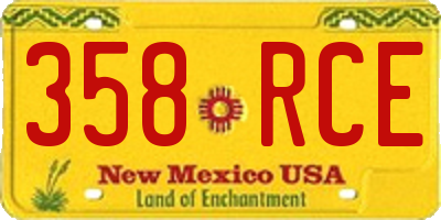 NM license plate 358RCE