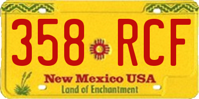 NM license plate 358RCF