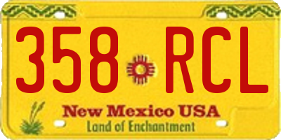 NM license plate 358RCL