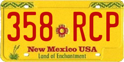 NM license plate 358RCP