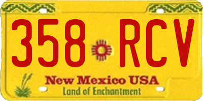 NM license plate 358RCV