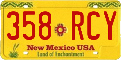 NM license plate 358RCY