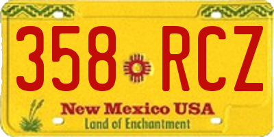 NM license plate 358RCZ