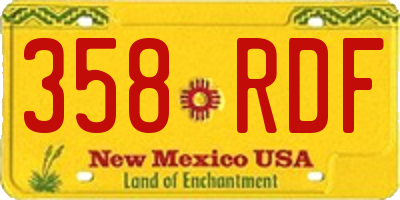 NM license plate 358RDF