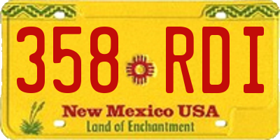 NM license plate 358RDI